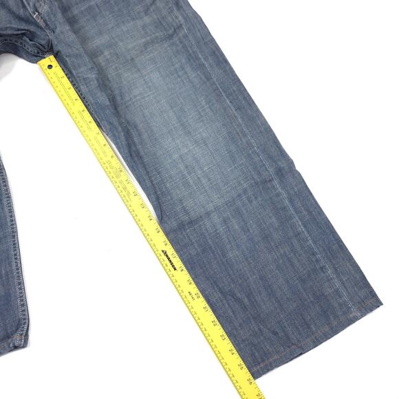 Levis 569 Jeans Mens Size 38x26 Blue Loose Fit Straight Sand Wash High Rise - Picture 6 of 8